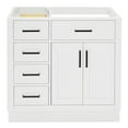 thumbnail image 1 of Ariel Hepburn 36 In. Right Offset Single Sink Base Cabinet In White, 1 of 10