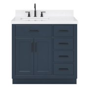 Ariel T036SLCQRVOMNB Hepburn 36" Free Standing Single Basin Vanity Set - Blue