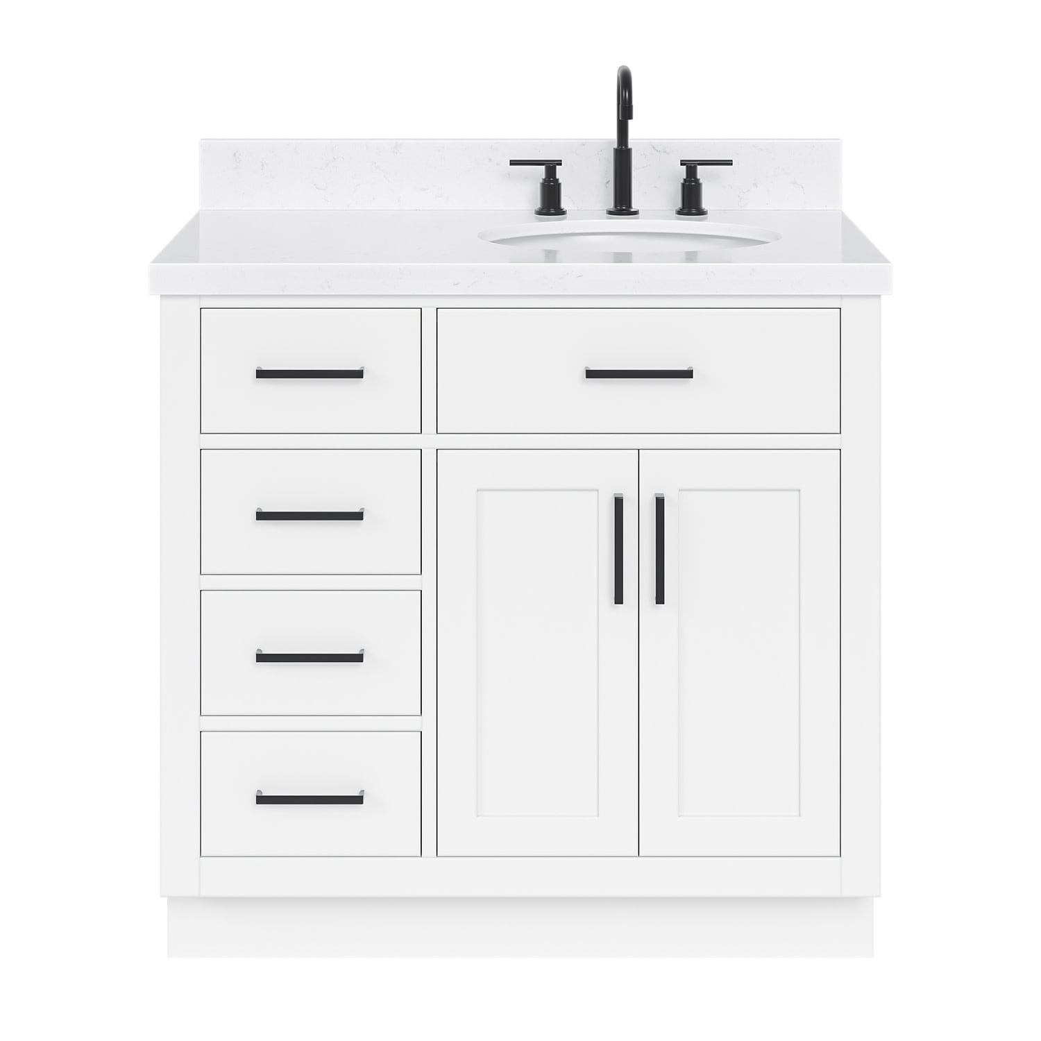 Hepburn 36" White Freestanding Single Basin Vanity Set