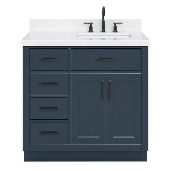 Ariel T036srcqrvo Hepburn 36" Free Standing Single Basin Vanity Set - Blue