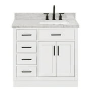 Ariel T037srcwrvo Hepburn 37" Free Standing Single Basin Vanity Set - White