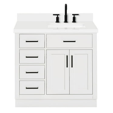 Ariel T037srwqrvo Hepburn 37" Free Standing Single Basin Vanity Set - White