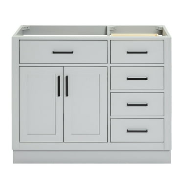 Ariel T042s-L-Bc Hepburn 42" Single Free Standing Vanity Cabinet Only - Grey