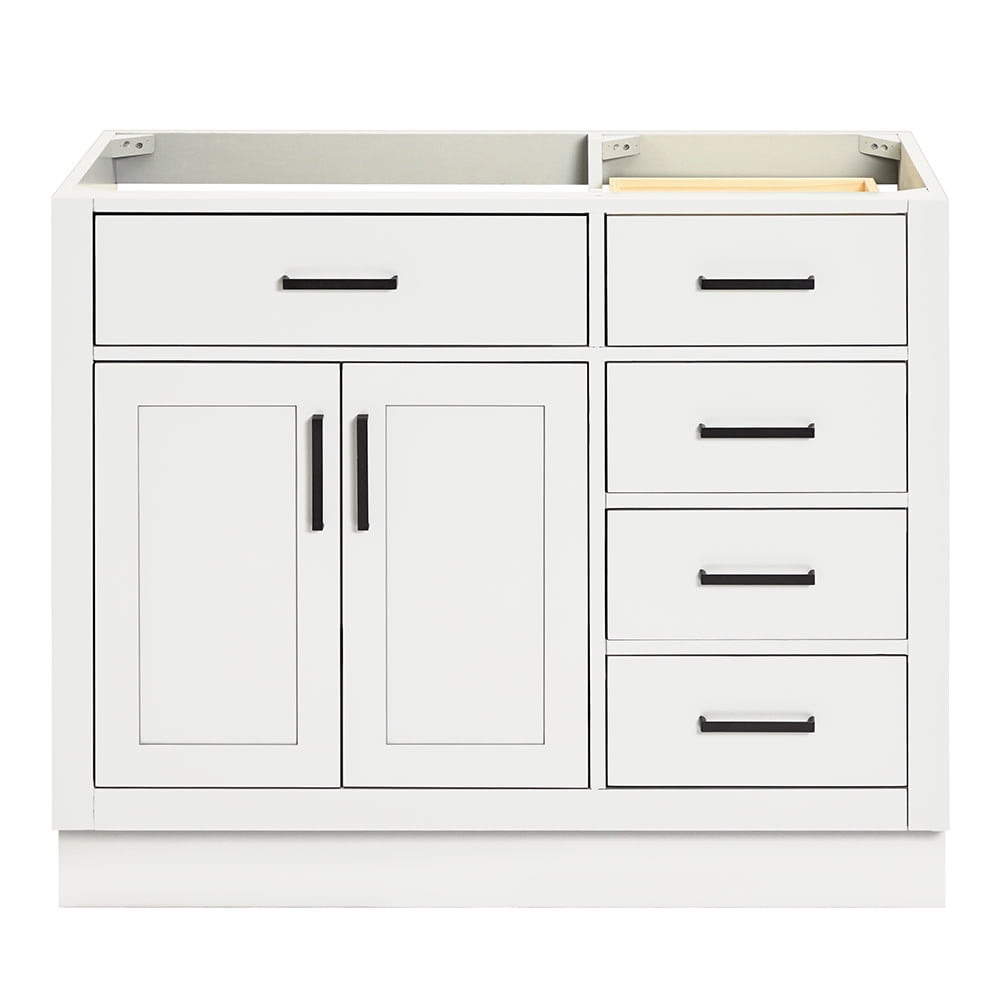 42'' White Wood Freestanding Single Bathroom Vanity Base