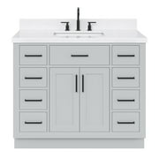 Ariel T042scqrvo Hepburn 43" Free Standing Single Basin Vanity Set - Grey