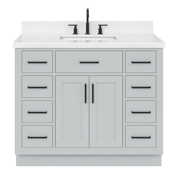 Ariel T042scqrvo Hepburn 42" Free Standing Single Basin Vanity Set - Grey
