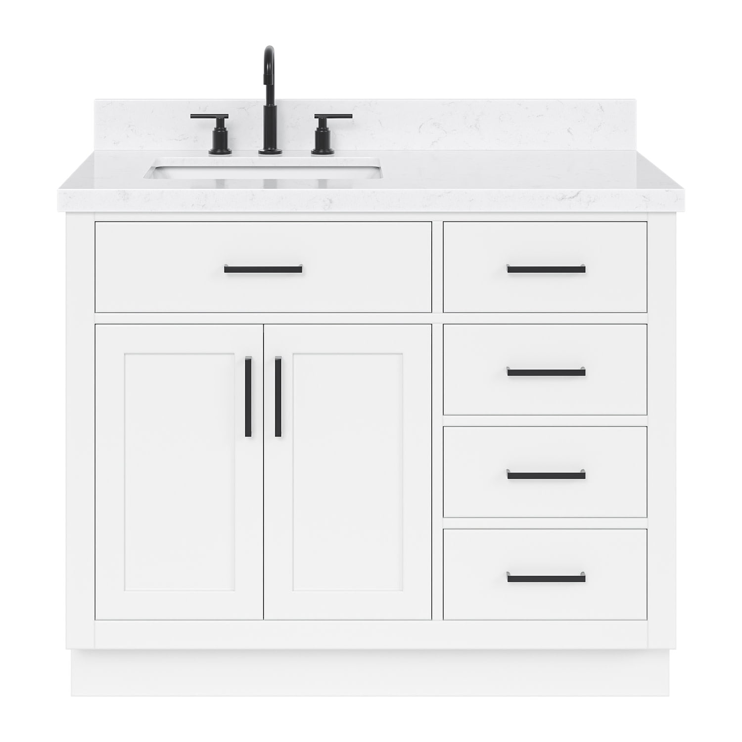 Hepburn 42" White Hardwood Freestanding Single Basin Vanity