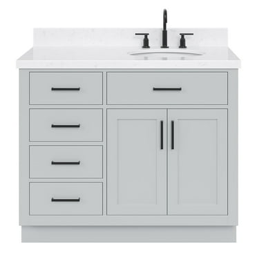 Ariel T042srcqovo Hepburn 42" Free Standing Single Basin Vanity Set - Grey