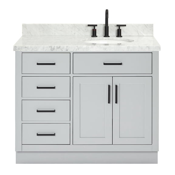 Ariel T043SRCWOVOGRY Hepburn 43" Free Standing Single Basin Vanity Set - Grey