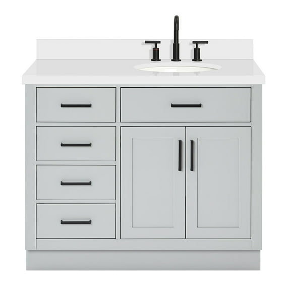 Ariel T043srwqovo Hepburn 43" Free Standing Single Basin Vanity Set - Grey