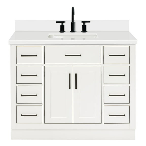 Ariel T043swqrvo Hepburn 43" Free Standing Single Basin Vanity Set - White