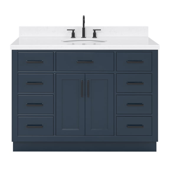 Ariel T048scqovo Hepburn 48" Free Standing Single Oval Basin Vanity Set - Blue