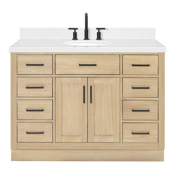 Ariel T048scqovo Hepburn 48" Free Standing Single Oval Basin Vanity Set - Wood