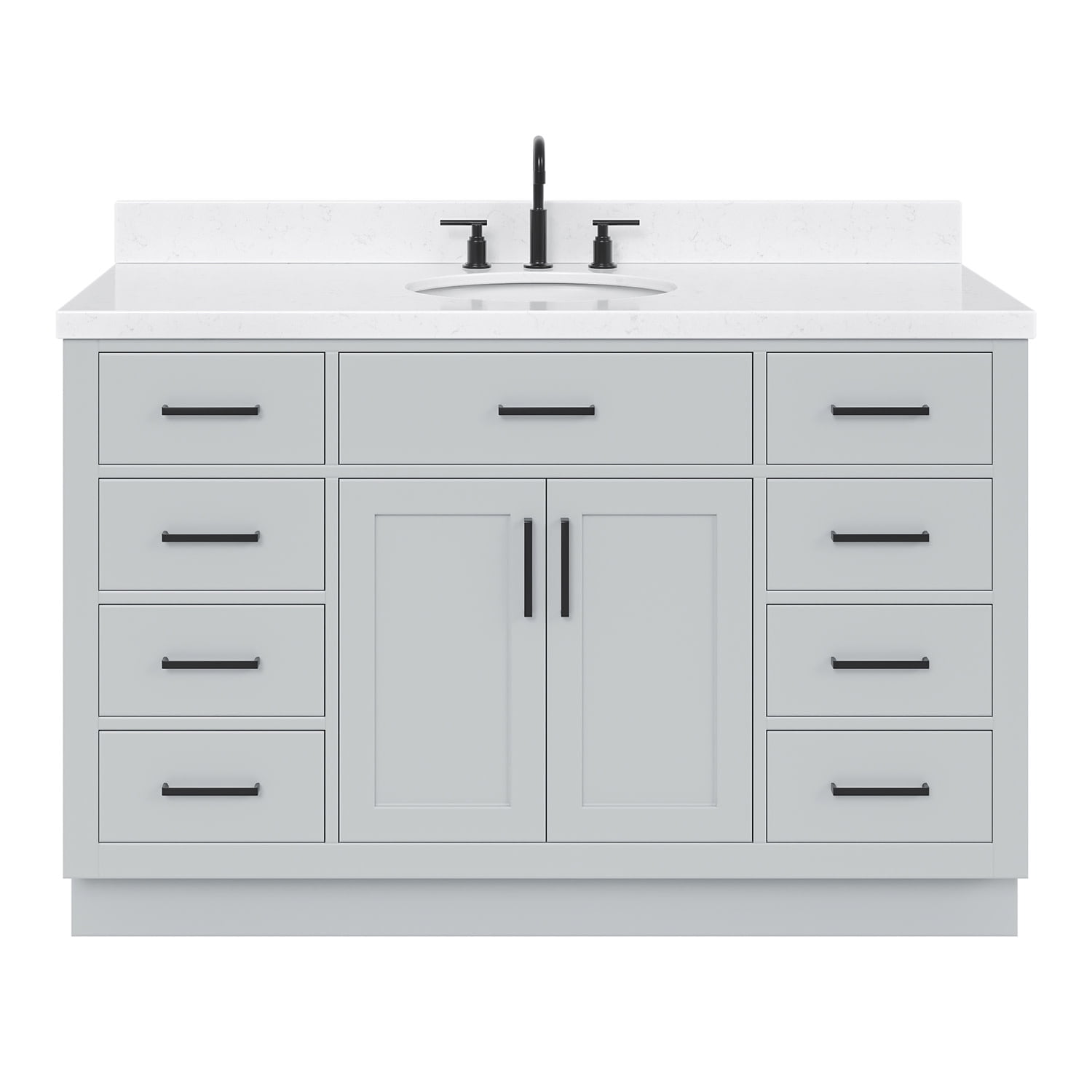 Hepburn 54" Gray Freestanding Single Basin Vanity Set