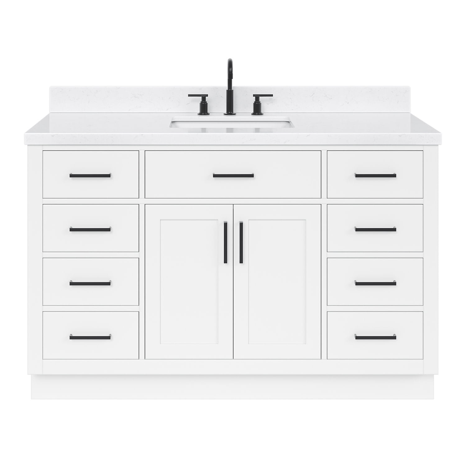 Hepburn 54" White Freestanding Single Basin Vanity Set