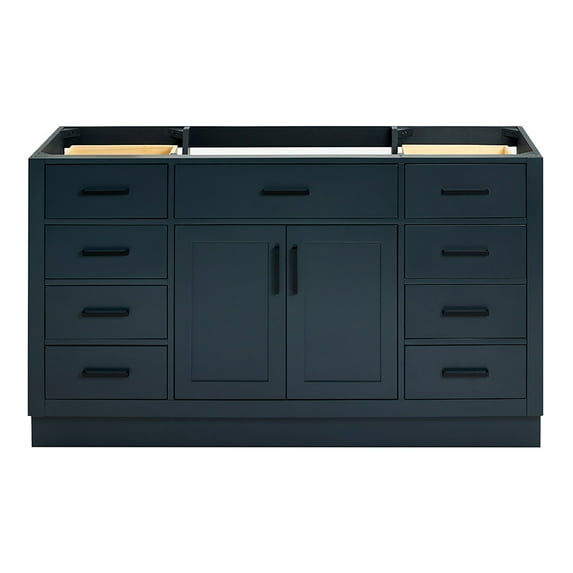 Ariel Hepburn 60 In. Single Sink Base Cabinet In Midnight Blue