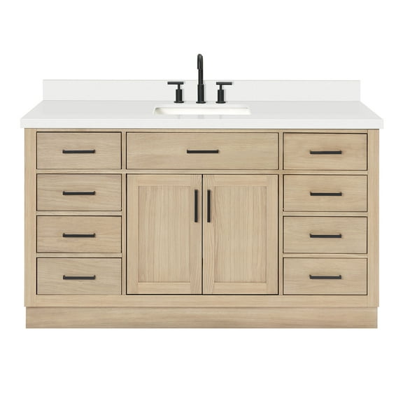 Ariel T061swqrvo Hepburn 61" Free Standing Single Basin Vanity Set - Wood