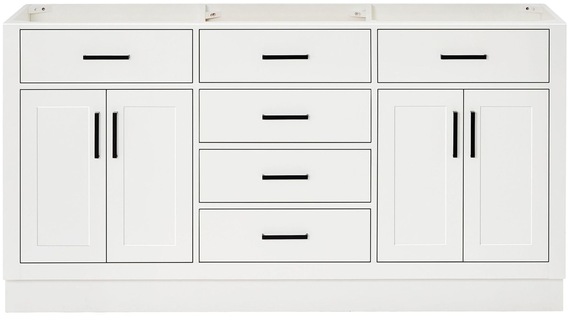 Hepburn 66'' White Double Freestanding Bathroom Vanity Base