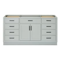 Ariel Hepburn 66 Inch Single Sink Base Cabinet In Grey