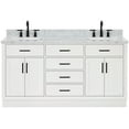 thumbnail image 1 of Ariel T067DCW2RVOWHT Hepburn 67" Free Standing Double Rectangular Basin Vanity Set - White, 1 of 7
