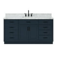 thumbnail image 1 of Ariel Hepburn 67 Inch Single Rectangle Sink Vanity With Carrara White Marble Countertop With 1.5 Edge In Midnight Blue, 1 of 9