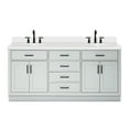 thumbnail image 1 of Ariel Hepburn 73 In. Double Oval Sink Vanity With White Quartz Countertop In Grey, 1 of 10