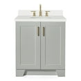 thumbnail image 1 of Ariel Taylor 31 In. Oval Sink Vanity With White Quartz Countertop In Grey, 1 of 10