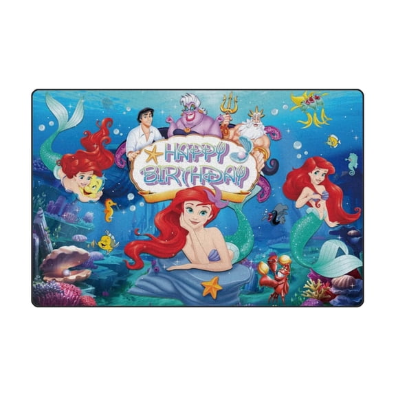 Ariel Theme Mat Home Kitchen Decor Non Slip Washable Indoor Door Mat for Bedroom Living Room Kitchen