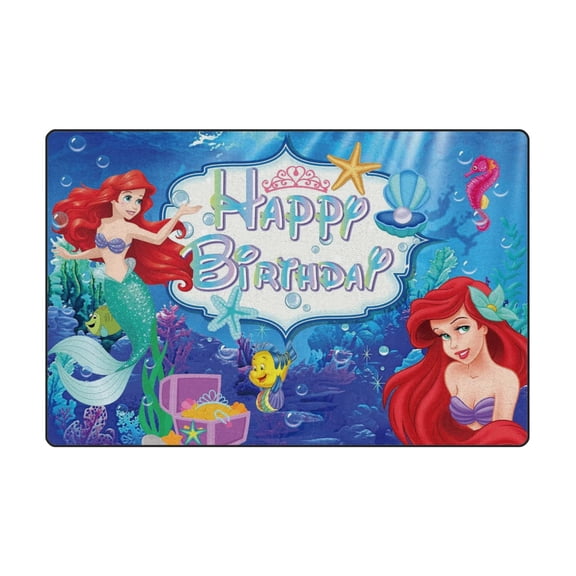 Ariel Theme Mat Home Kitchen Decor Non Slip Washable Indoor Door Mat for Bedroom Living Room Kitchen
