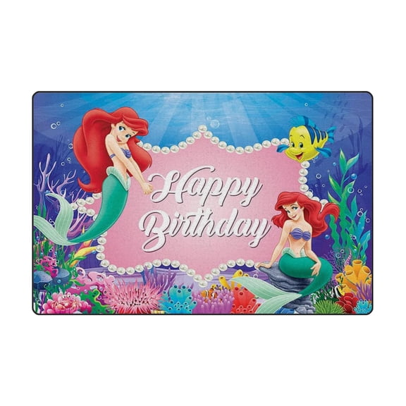 Ariel Theme Mat Home Kitchen Decor Non Slip Washable Indoor Door Mat for Bedroom Living Room Kitchen