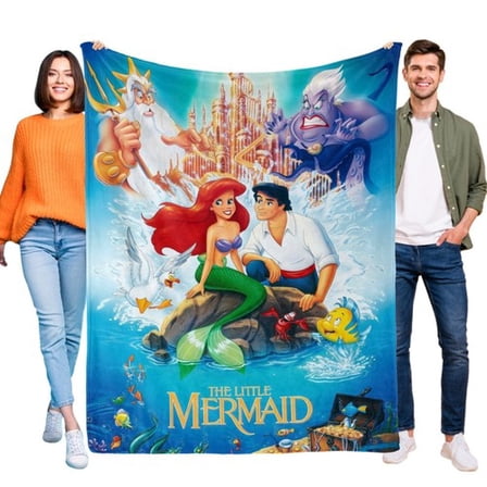 Ariel ‌   Throw Blanket, Flannel Cute Ariel ‌   Themed Blankets, Soft Nap Throw Blanket for Home Girls Boys Adults Women Men Ariel ‌   Gifts