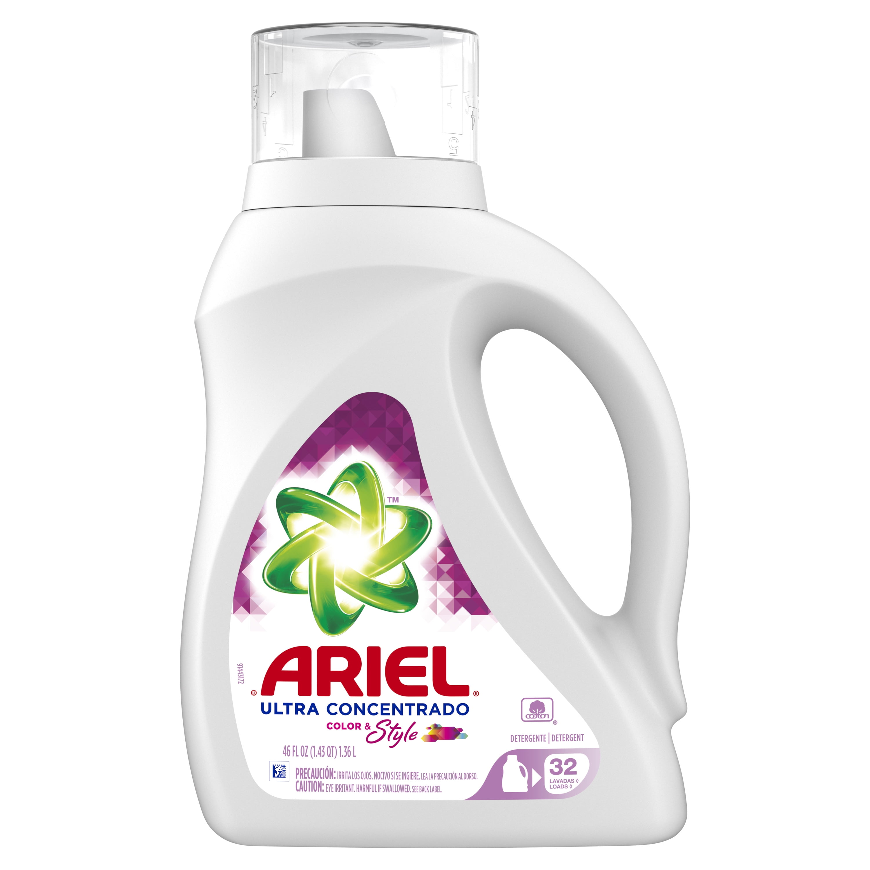Ariel Ultra Concentrated Liquid Laundry Detergent, Color & Style, 46 oz, 32 Loads