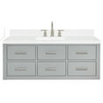 thumbnail image 1 of Ariel W048scqrvo Hutton 48" Wall Mounted Single Basin Vanity Set - Grey / Carrara White, 1 of 7