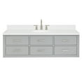 thumbnail image 1 of Ariel W060scqovo Hutton 60" Wall Mounted Single Basin Vanity Set - Grey / Carrara White, 1 of 7