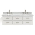 thumbnail image 1 of Ariel W061dcwovo Hutton 60" Wall Mounted Double Basin Vanity Set - White, 1 of 7