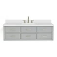 thumbnail image 1 of Ariel W061SWQRVOGRY Hutton 60" Wall Mounted Single Basin Vanity Set - Grey / Pure White, 1 of 7