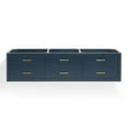 thumbnail image 1 of Ariel W072D-BC-MNB Hutton 72" Double Wall Mounted Vanity Cabinet Only - Blue, 1 of 7