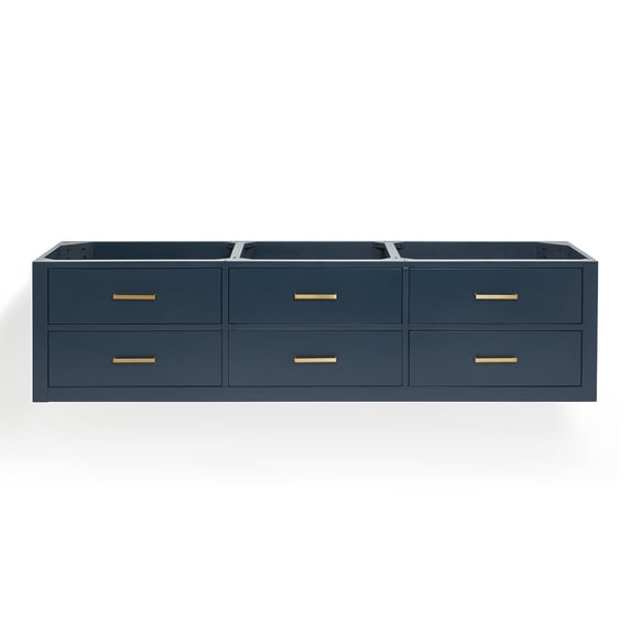 Ariel W072D-BC-MNB Hutton 72" Double Wall Mounted Vanity Cabinet Only - Blue