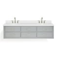 thumbnail image 1 of Ariel W073dwqovo Hutton 72" Wall Mounted Double Basin Vanity Set - Grey / Pure White Top, 1 of 7