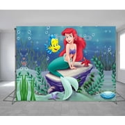Ariel backdrop 7x5 mermaid party decoration theme, babyshower, birthday party girl mermaid theme, table decoration, girl birthday party theme