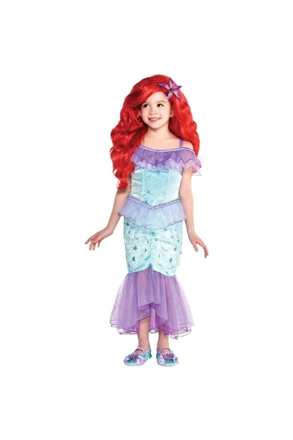 Kids The Little Mermaid Child Ariel Costume Dress, Princess, Halloween Costume, 3T