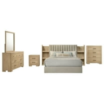 Arielle 5-piece Eastern King Bedroom Set Light Oak