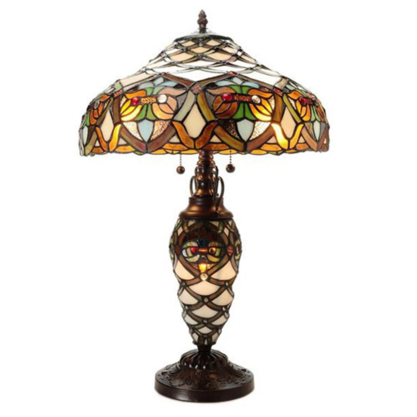 Arielle Double Lite Ivory Table Lamp