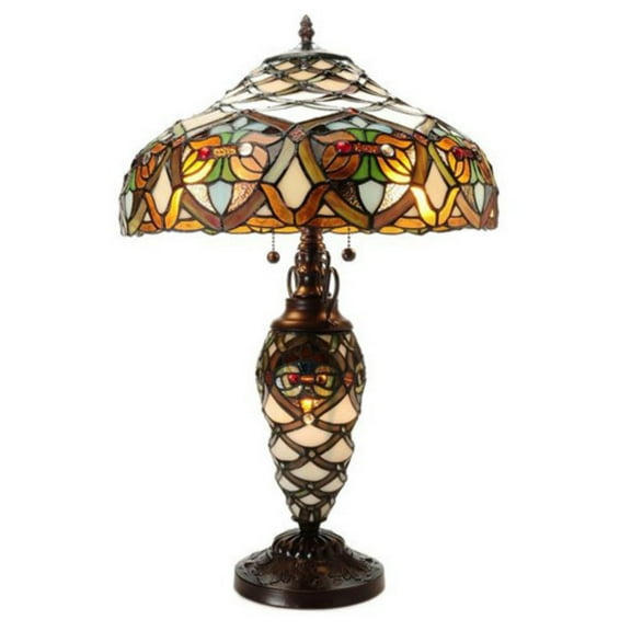 Arielle Double Lite Ivory Table Lamp