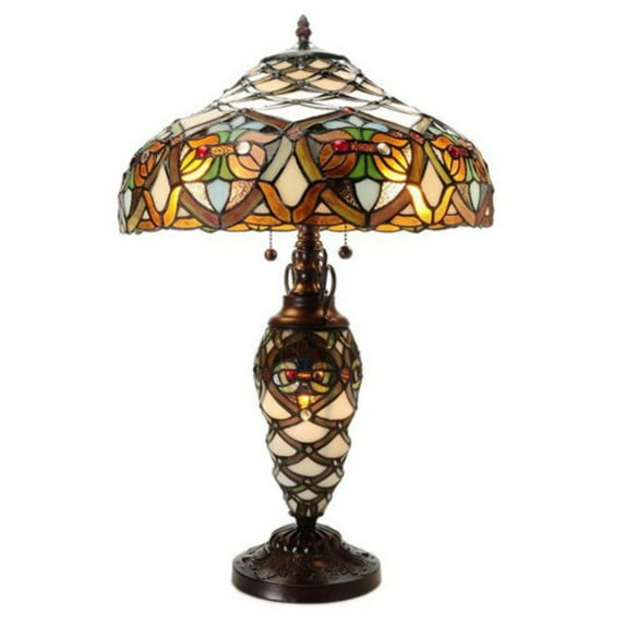 Arielle Double Lite Ivory Table Lamp