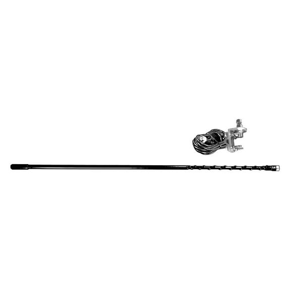 ARIES 10822 4' FOOT 750W BLACK SINGLE 5/16" FIBERGLASS ANTENNA MIRROR MOUNT KIT
