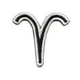thumbnail image 1 of Aries Astrological Zodiac Symbol Patch Horoscope Ram Sign Embroidered Iron On, 1 of 2
