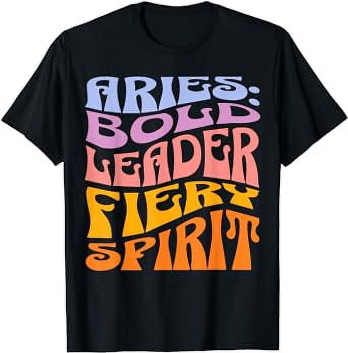 Aries Bold Leader Zodiac Sign Birthday Print TShirt