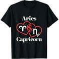 thumbnail image 1 of Aries Capricorn Zodiac Couples Astrology Heart Valentine T-Shirt, 1 of 4