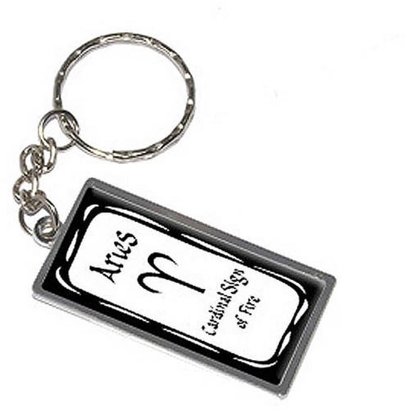 Aries Cardinal Sign Of Fire Zodiac Horoscope Keychain Key Chain Ring